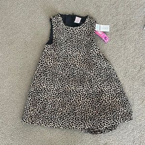 Vintage Gymboree 2 piece leopard jumper with diaper cover- dress is lined
